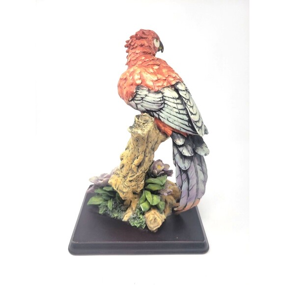 Giovanni Collection Resin Cast Parrot Figurine 11.5" - Vintage Italian Sculpture - Picture 2 of 7